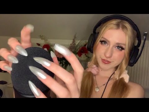 ASMR | fast and aggressive long sharp nail tapping and scratching