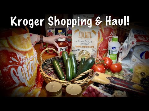 ASMR Shop with me! (Soft Spoken) Kroger grocery store shopping & haul! Beautiful food and crinkles!