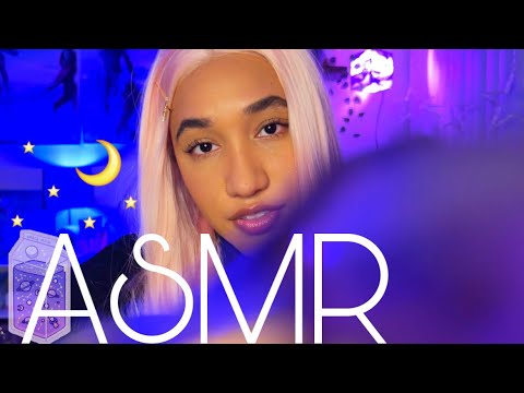 ASMR 🌙 Goddess Does Spa Facial Treatment With Products From Space! |Clicky Whispers + Galaxy music