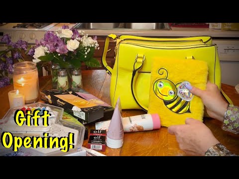 ASMR Opening Gifts! (Soft Spoken) Subscribers send GORGEOUS gifts with wonderful wrapping.