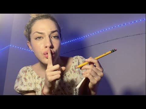 ASMR Classmate Cheats Off Of Your Test // Soft-Spoken Role Play
