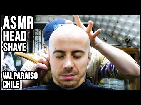 💈 ASMR BARBER | RELAXING HEAD SHAVE with STEAM | VALPARAISO, CHILE