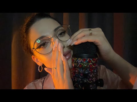 ASMR| Cupped Inaudible Whispering with bare mic scratching