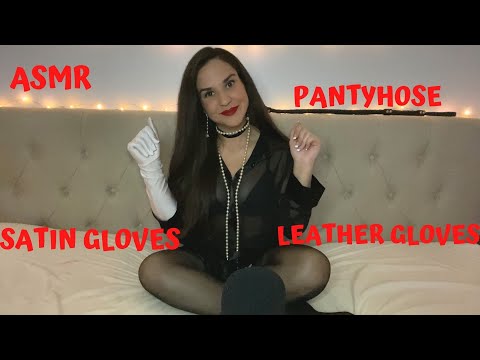 ASMR-Mistress Helps U Relax with Panty Hose, Leather &Satin Gloves+Pearls!!Bilingual English/Español