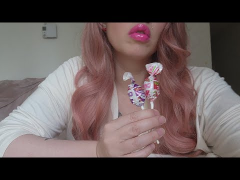 Blow pop 🍭 lollipop licking & Gum Chewing 😋 ASMR