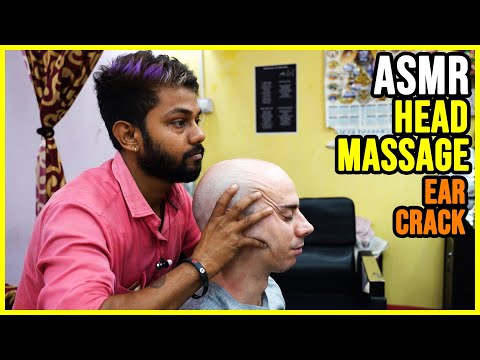 ASMR HEAD and BACK MASSAGE with EARS CRACK and GREAT PERSONAL ATTENTION | INDIAN BARBER