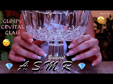 💎 NEW tapping + scratching TEXTURED GLOSSY GLASS 🤩 SHINY Theme! 💎 Crystal 💎 Relaxing ASMR 😴