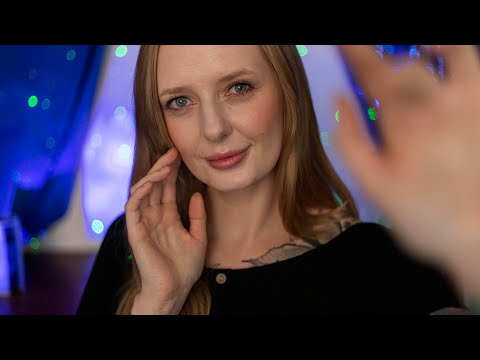 asmr stroking and touching your face