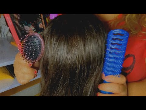 ASMR| Extremely relaxing playing and brushing your hair 💆🏼‍♀️| brushing sounds, no talking 😴