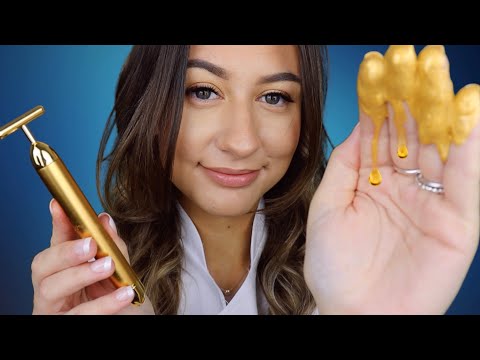 ASMR Luxury Gold Facial 💛✨ Spa Roleplay