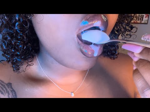 4K ASMR| Thick Creamy Yogurt Eating | Mouth Sounds For Relaxation