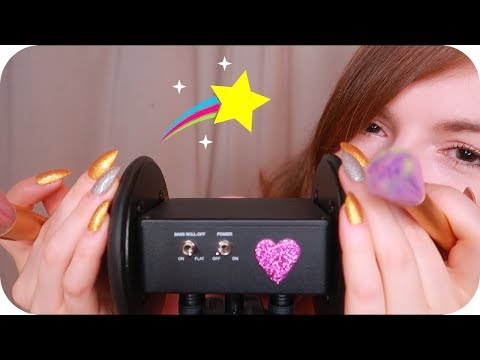 ASMR Ear Brushing, Ear Blowing, and "Shooting Star" Mouth Sound 💫