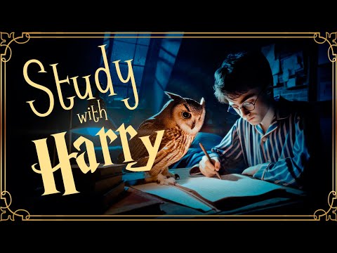 ✧˖°📚 Study with Harry Potter 📚✧˖° ASMR Ambience 🖋️📜 Writting sounds + Rain + Owl companion🦉