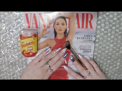 ASMR Gum Chewing Magazine Flip Through | Gal Gadot | Tingly Whisper