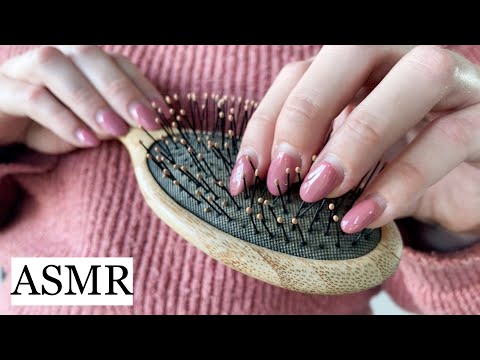 ASMR Sleep Sounds 🌙 Tapping & scratching with long nails on different brushes (no talking)