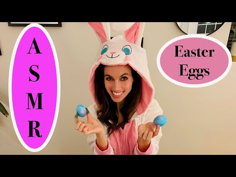 [ASMR] Easter Fun Activities - Dying Eggs with Shaving Cream & Dye (Shaving Cream & Crinkling Noises