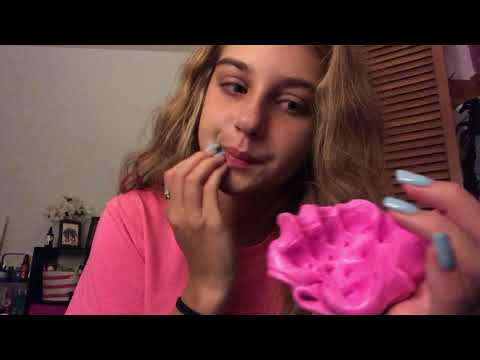 ASMR | thinking putty | tapping, whispering, crackling