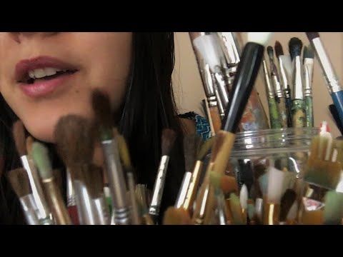 ASMR Brushing your Face, Up Close Personal Attention to Help with Anxiety