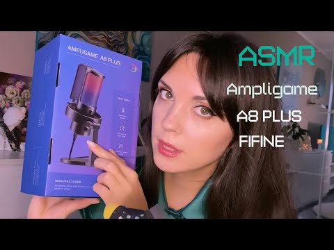 АСМР/ASMR Обзор и тест  микрофона Fifine Ampligame A8 Plus/ Триггеры и звук рта