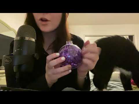 ASMR tapping on Christmas Ornaments!