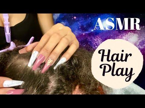 ASMR RELAXING HAIR PLAY ON A REAL PERSON 🤯PERFECT FOR DEEP SLEEP 💤 HAIR BRUSHING, SCRATCHING ✨✨