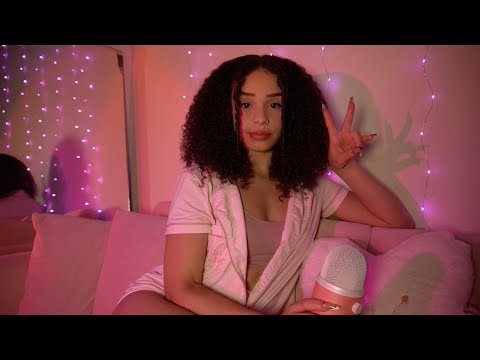 ASMR | Cozy Hand Movements + MOUTH  Sounds (wet/dry , fast/slow) 💘