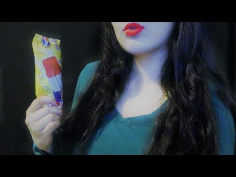 ASMR Popsicle FireCracker Ice Pop - Eating Sounds 3DIO BINAURAL