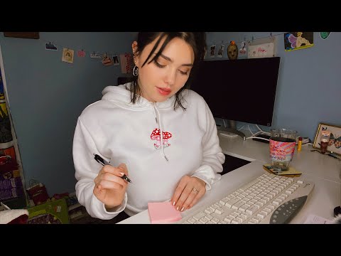 ASMR Office Sounds • Typing, Page Folding, Writing, Mouse Clicking , No talking 💤💤💤