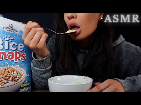 ASMR - Eating Rice Krispies Cereal 🥣🥛 (Mouth Sounds / Snap, Crackle & Pop!)