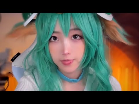 ASMR Mouth Sounds with Hand Movements 💚 Soraka Cosplay