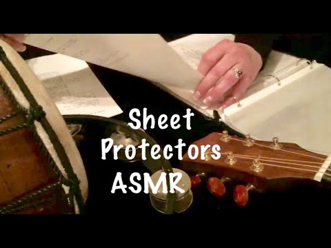 ASMR Sheet protectors for music & lyrics (No talking) Organizing papers in notebook