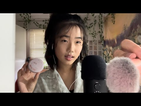 ASMR little sister does your picture day makeup role play: personal attention, mouth sounds, &more