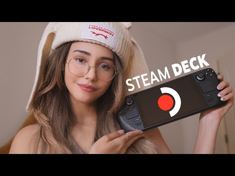 I got the new OLED Steam Deck | ASMR |  unboxing, playing video games, casual review :)