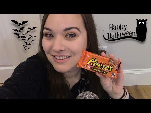 ASMR Halloween Candy Eating (Close Up, Chewing, Eating Sounds)
