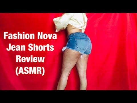 {ASMR} Fashion Nova Jean Shorts (POCKET PLAY) | Try On, Review & Fabric Scratching