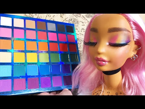 ASMR Rainbow Makeup on Doll Head (Whispered) Livestream