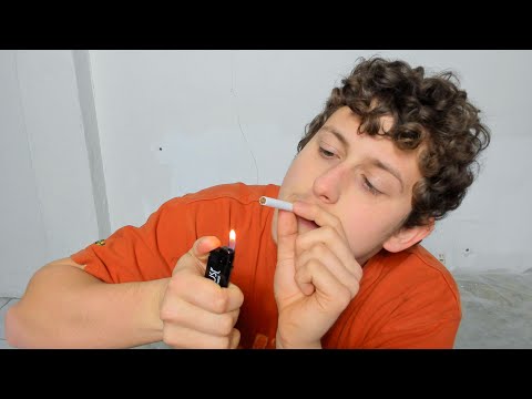 ASMR Consuming A cigarette *my first time*😍 🚬