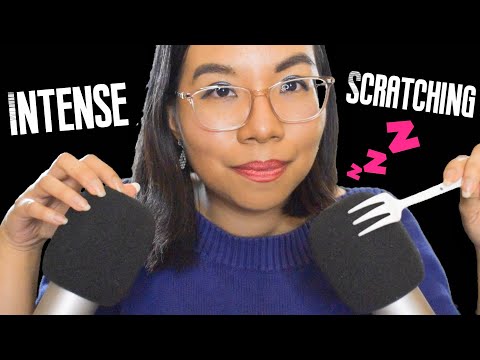 ASMR INTENSE MIC SCRATCHING FOR SLEEP (Soft Whispers, Binaural) 😴💙 [Request]