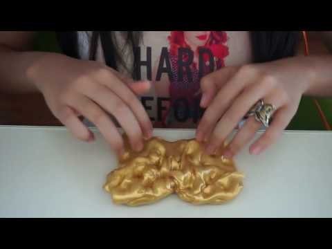ASMR Slime Play - poking, squeezing, stretching, ear massage