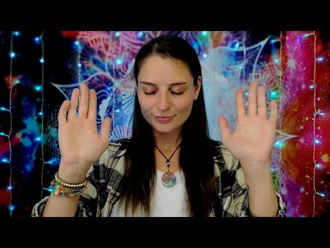 asmr reiki positive affirmations for life, sleep & relaxation, hand movements soft spoken with music