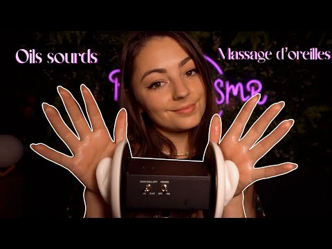 ♡ ASMR  - Massage des oreilles & Oils Sounds ♡