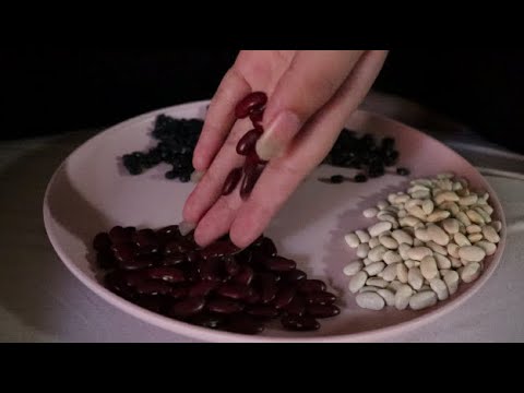 ASMR Sorting Beans by Color (SATISFYING)