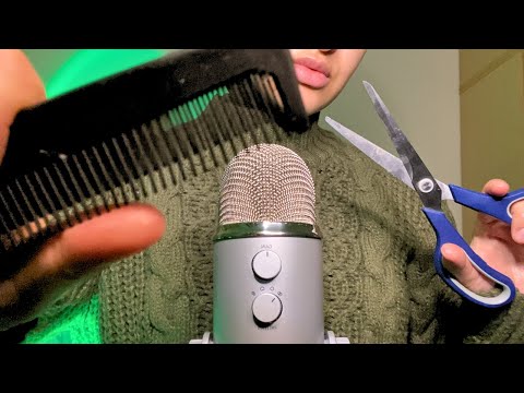 ASMR 1 Minute Haircut with Layered Sounds 💇🏽‍♀️