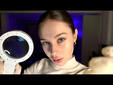 Gentle Face Examination & Skin Assessment ASMR | Face Touching, Light Triggers, Extraction & Massage