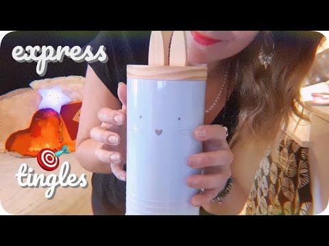 Tapping on the bunny tin 🐰 EXPRESS tingles ASMR, fast tapping and scratching for quick tingles 💙
