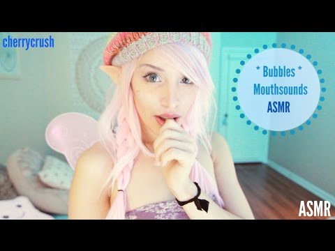 ASMR bubbles & mouth sounds // Cherry Crush ASMR