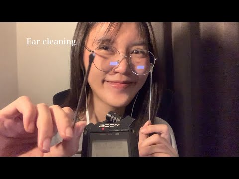 ASMR Ear Cleaning in 30 minutes !! No Talking (repeat w/ black screen)