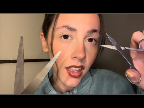ASMR- fast and aggressive 5 minute scalp massage and haircut✂️