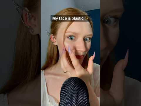 Our faces are plastic 🤩 #myfaceisplastic #asmr #asmrtapping #longnails