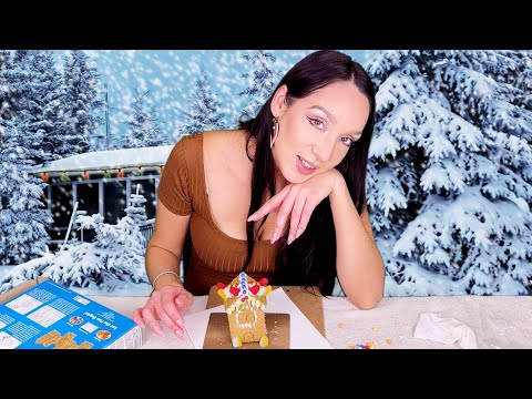 BUILDING A GINGERBREAD HOUSE 🎄 | Christmas ASMR Relaxation